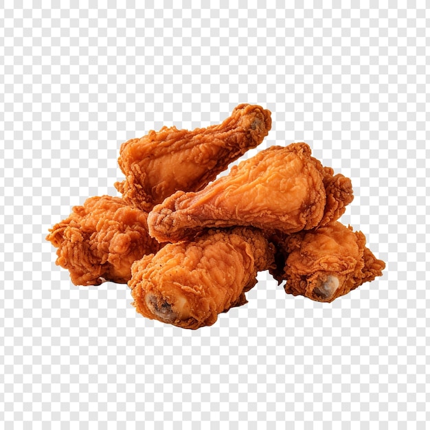 Fried chicken isolated on transparent background