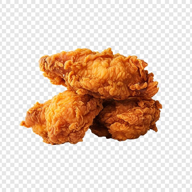 Fried chicken isolated on transparent background