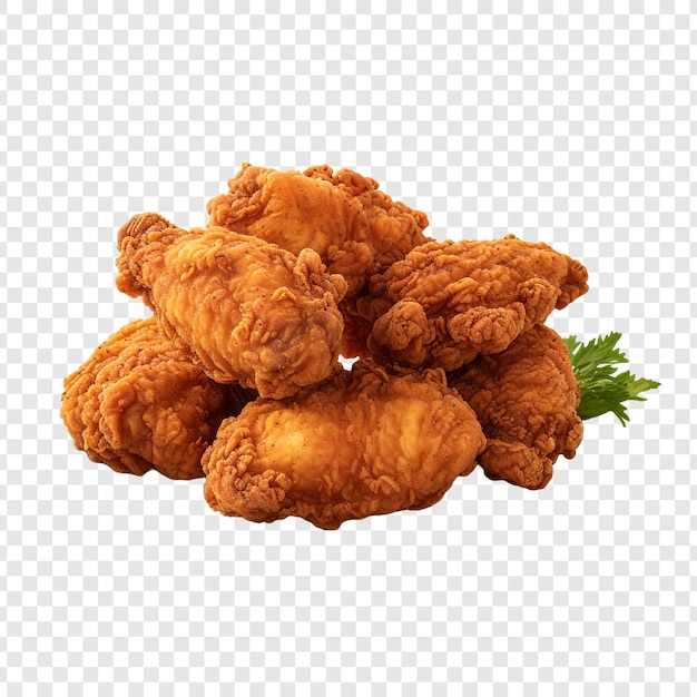 PSD fried chicken isolated on transparent background