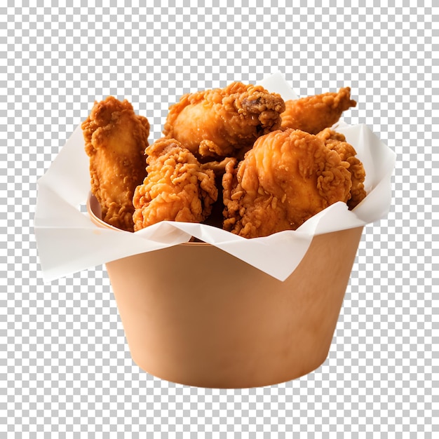 PSD fried chicken isolated on transparent background