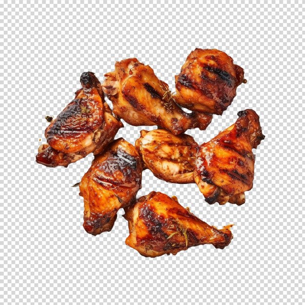 PSD fried chicken isolated on white background