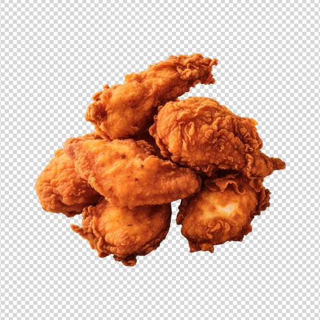 PSD fried chicken isolated on white background