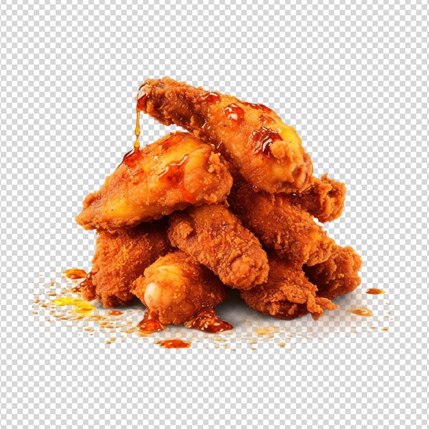 PSD fried chicken isolated on white background