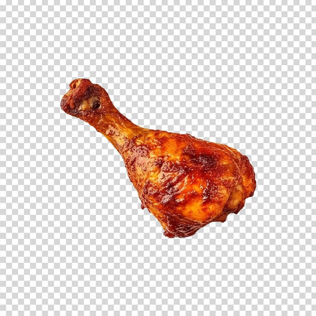 PSD fried chicken leg pieces isolated on transparent background