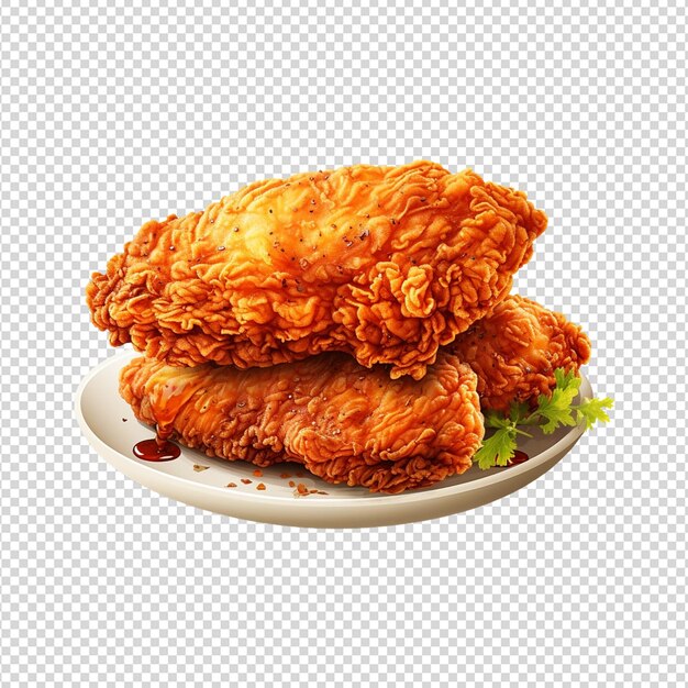 fried chicken legs isolated on white background