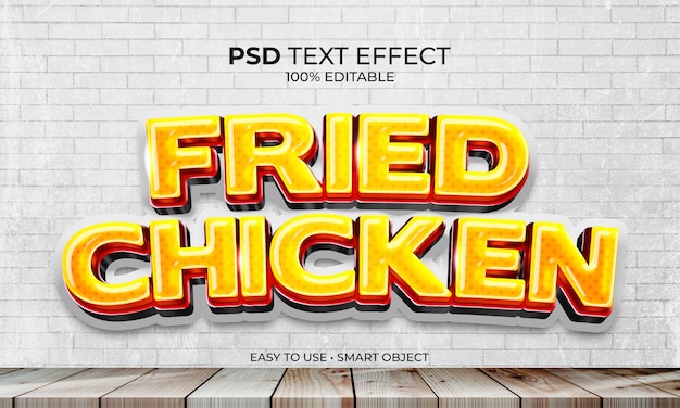 Fried chicken text effect