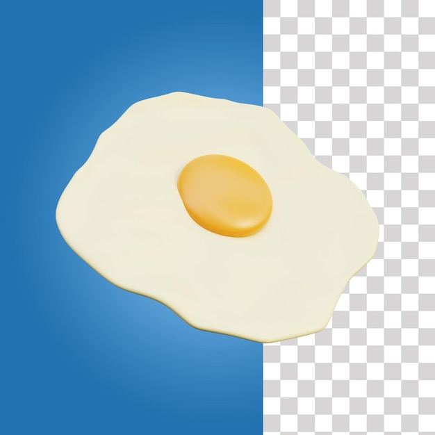 PSD fried eggs 3d icon