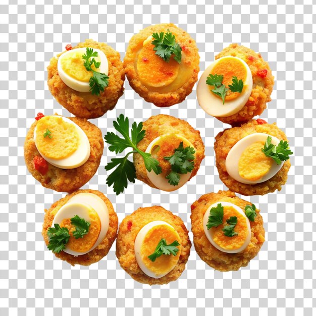 PSD fried eggs isolated on transparent background