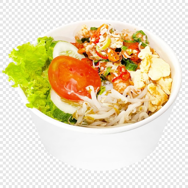 調味料付きの揚げ魚フィレット ライスボウル