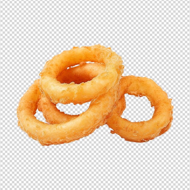 PSD fried onion ring isolated on transparent background