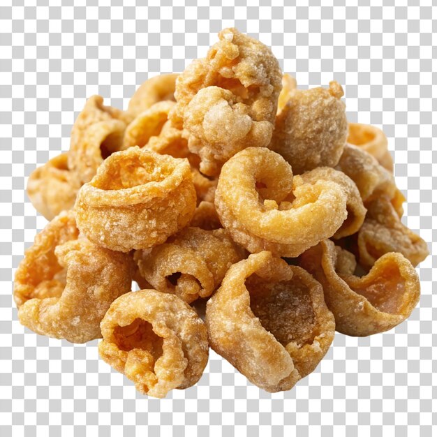 PSD fried pork rinds isolated on transparent background