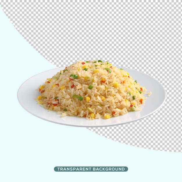 PSD fried rice on plate