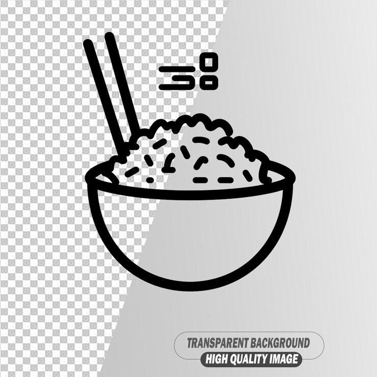 PSD 透明 な 背景 に 揚げ た 米