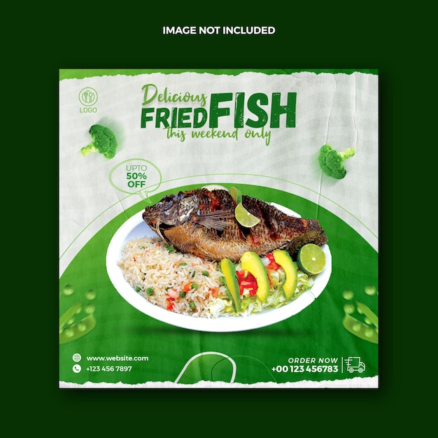 Friedfish Food Social Media Post Na Instagram I Squire Promocyjny Baner Internetowy