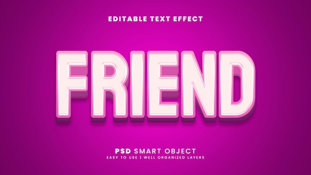 Friend text effect