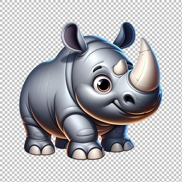 PSD cartoon amichevole rino rino clipart