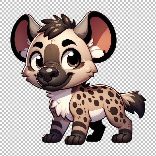 Friendly hyena cartoon clipart