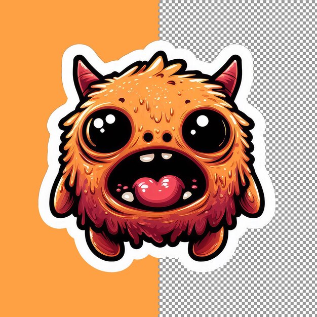 PSD amichevole monster frenzy sticker