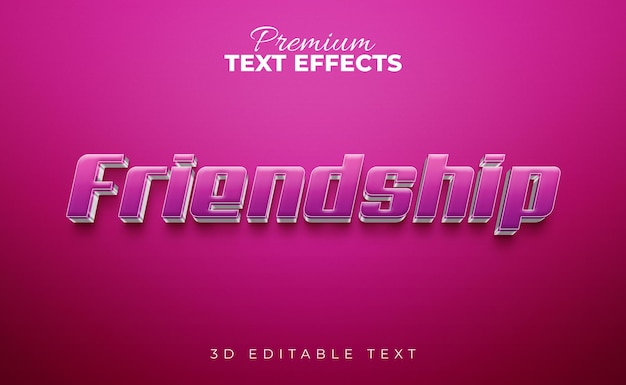 Friendship day bewerkbare tekststijl