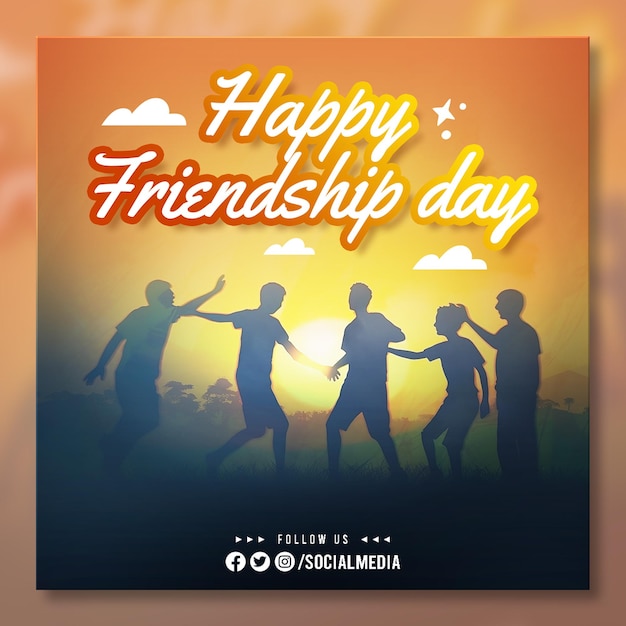 PSD friendship day celebration instagram post