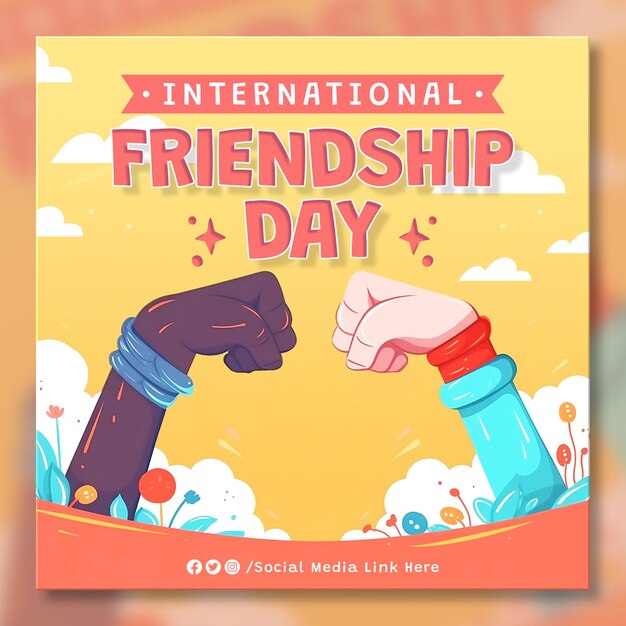 PSD friendship day celebration instagram post