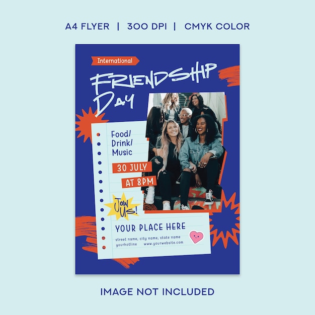 PSD friendship day flyer