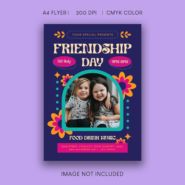 PSD friendship day flyer