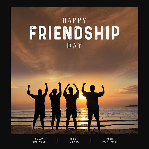 PSD friendship day instagram post template