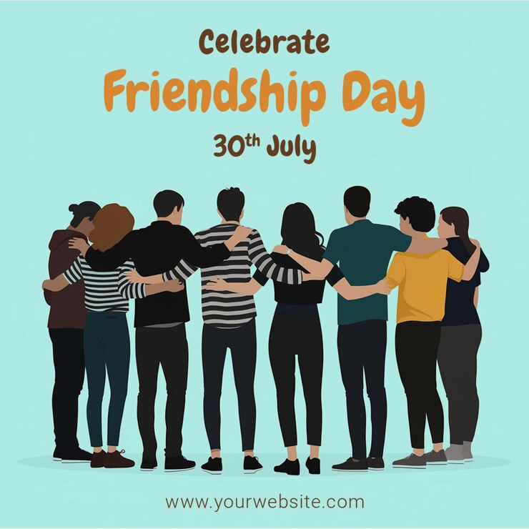 PSD friendship day post template