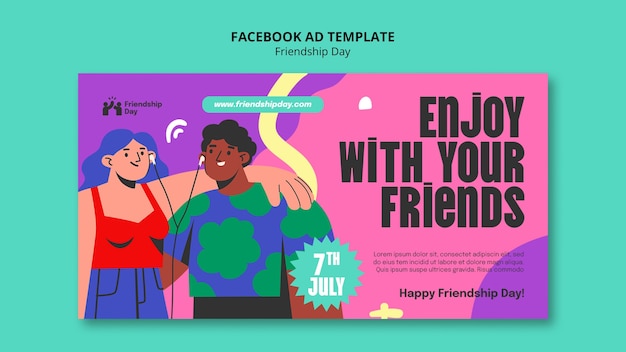 PSD friendship day template design