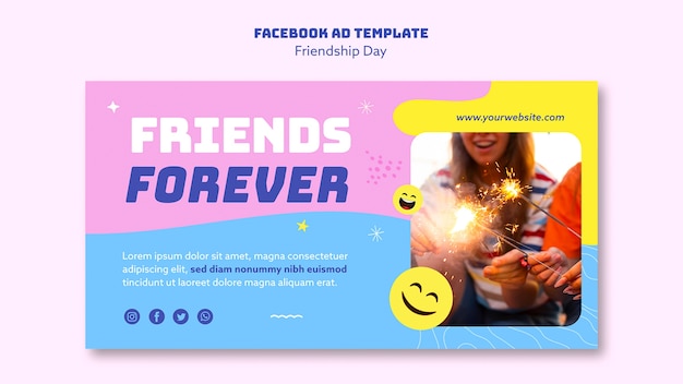 PSD friendship day template design