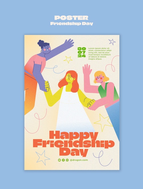 PSD friendship day template design