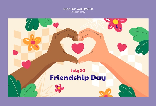 PSD friendship day template design