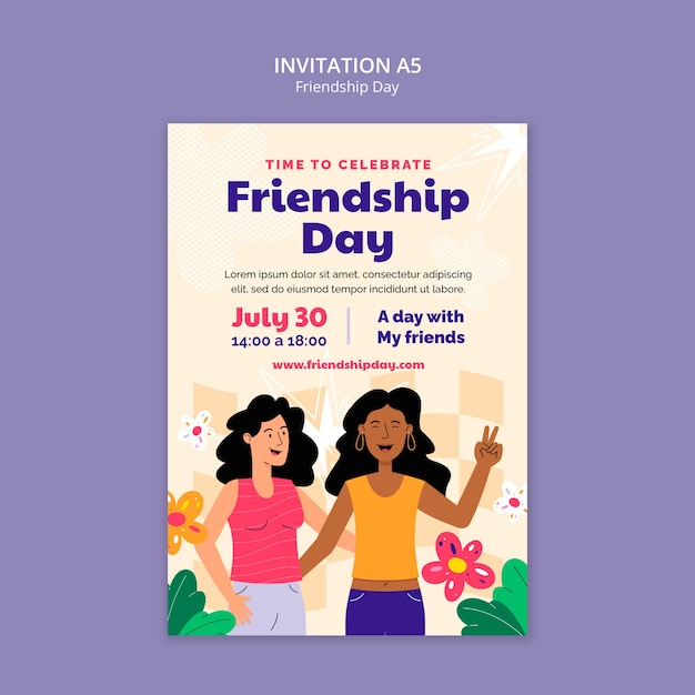 PSD friendship day template design