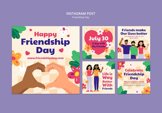 PSD friendship day template design