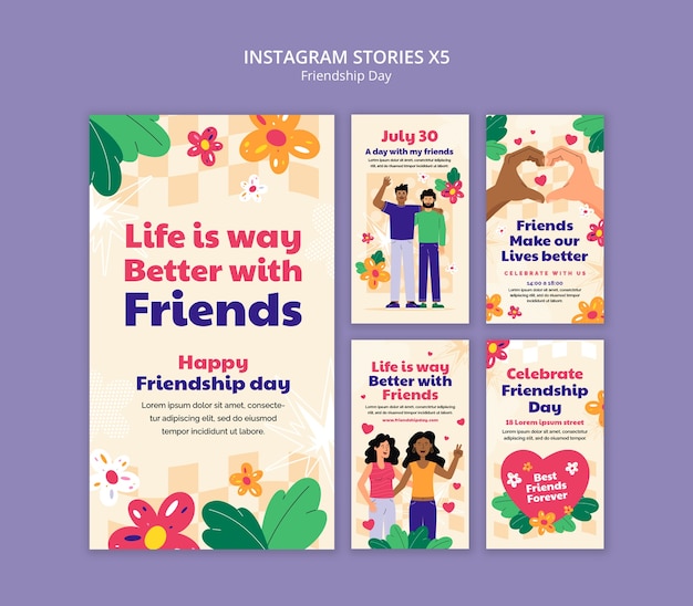 PSD friendship day template design