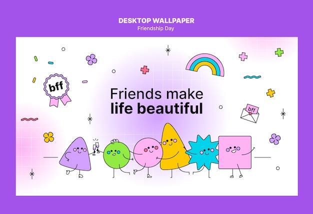 PSD friendship day template design