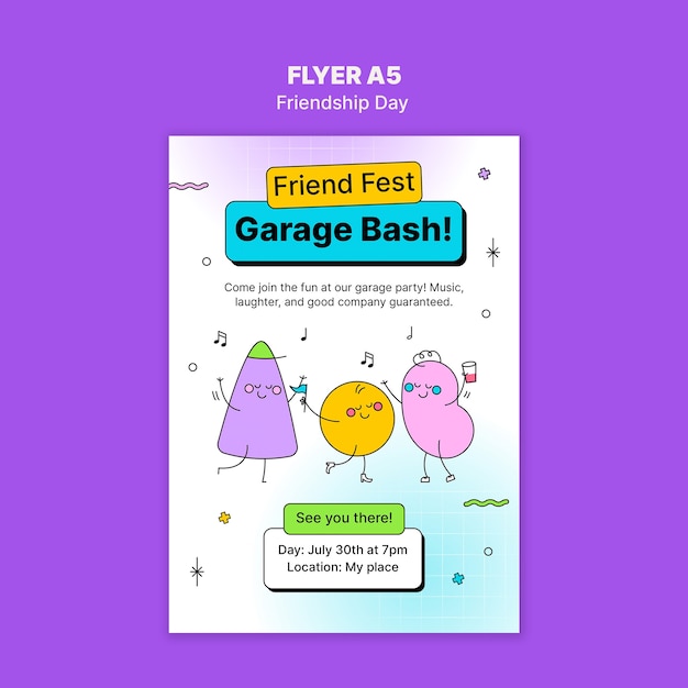 Friendship day template design