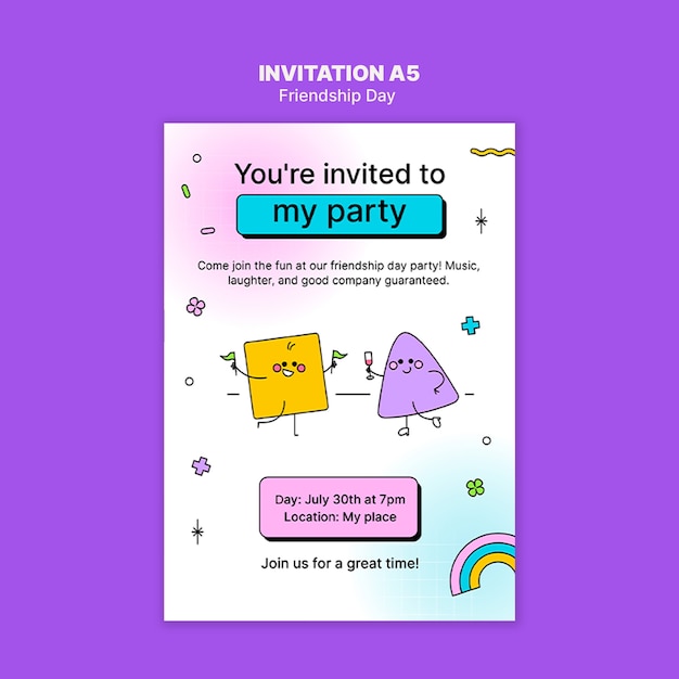 Friendship day template design