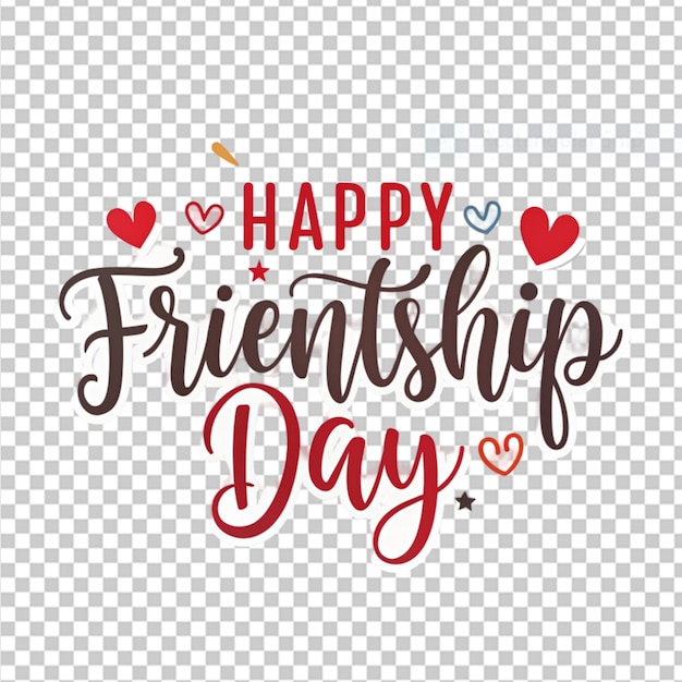 PSD friendship day text on transparent background