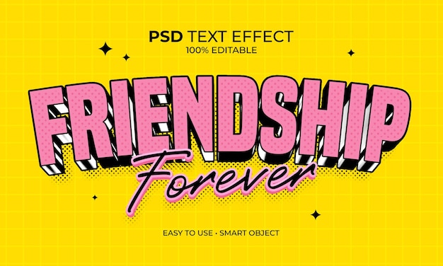 Friendship forever text effect