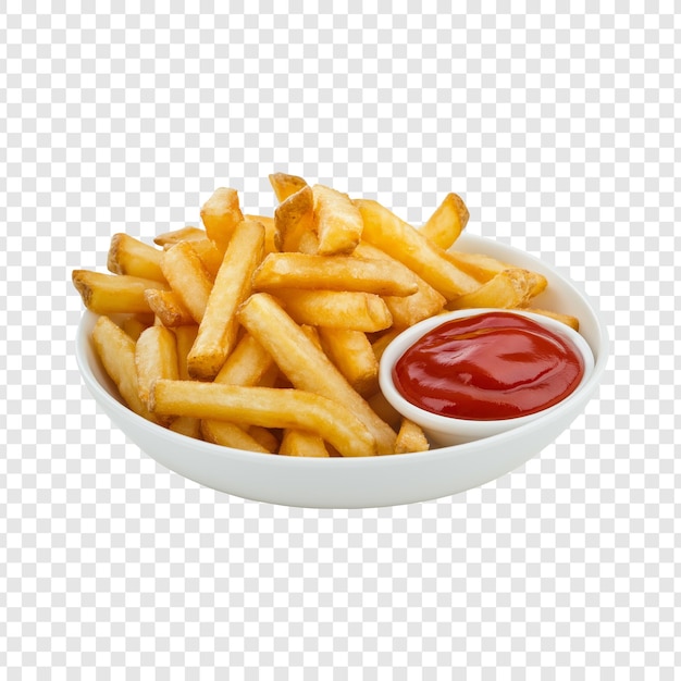 Fries met ketchup
