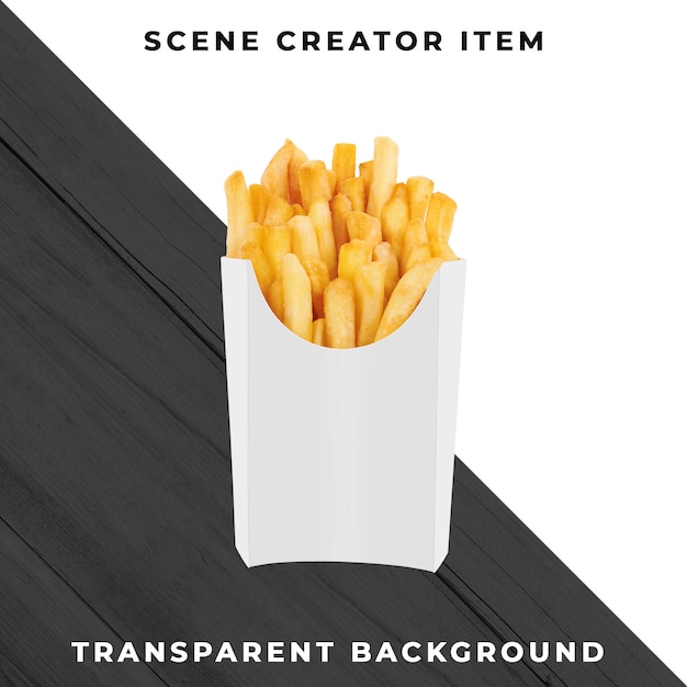 PSD fries object transparent psd