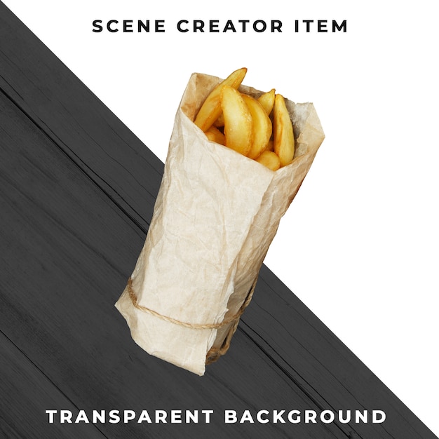 Fries object transparent psd