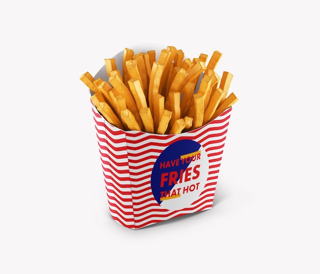 Friet verpakking mockup