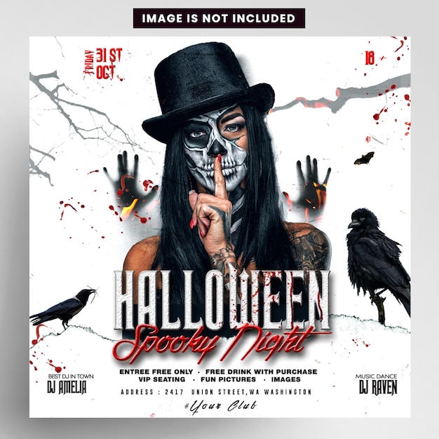 Fright halloween night flyer