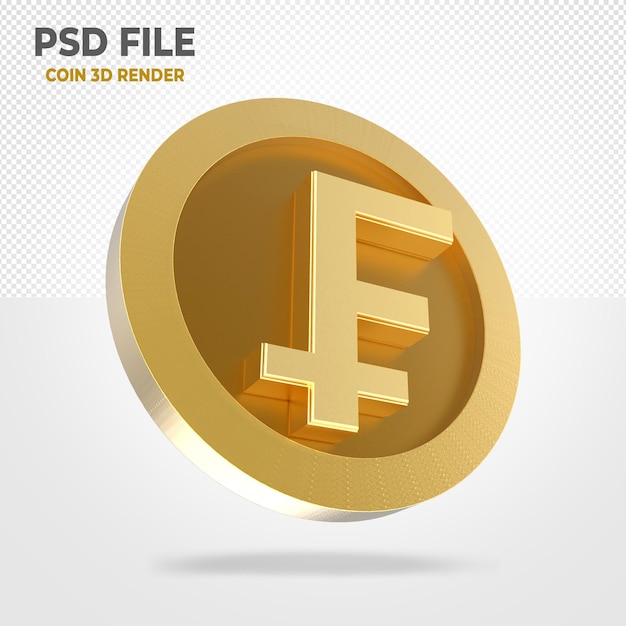 PSD frinc 3d gold coin