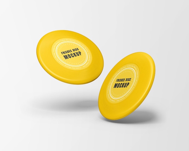 Mockup di disco frisbee isolato