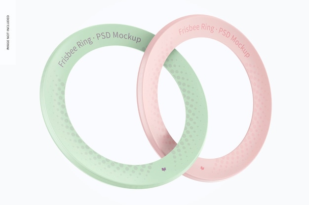 PSD frisbee rings mockup