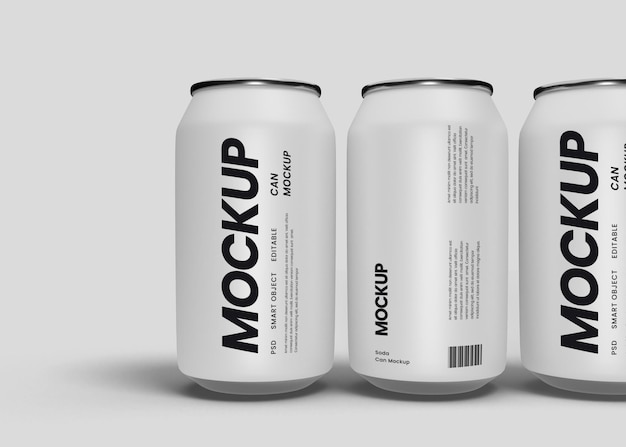 PSD frisdrank kan mockup verpakken